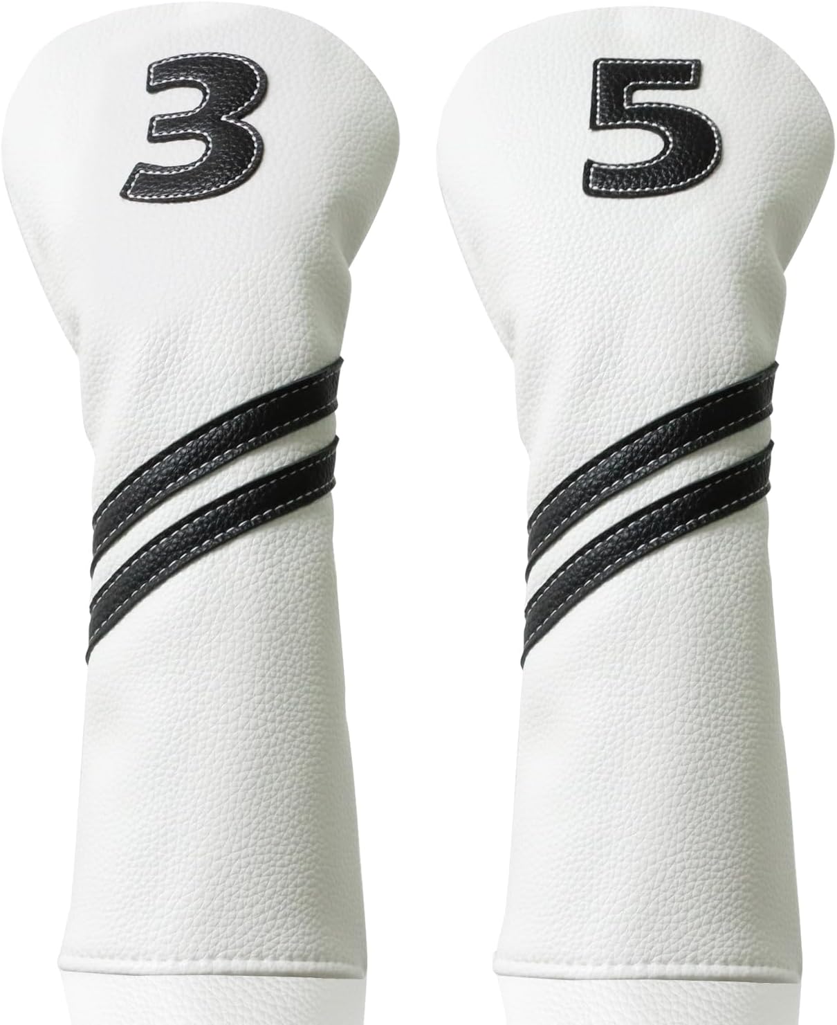 Golf Club Covers for Woods and Driver - Premium PU Leather