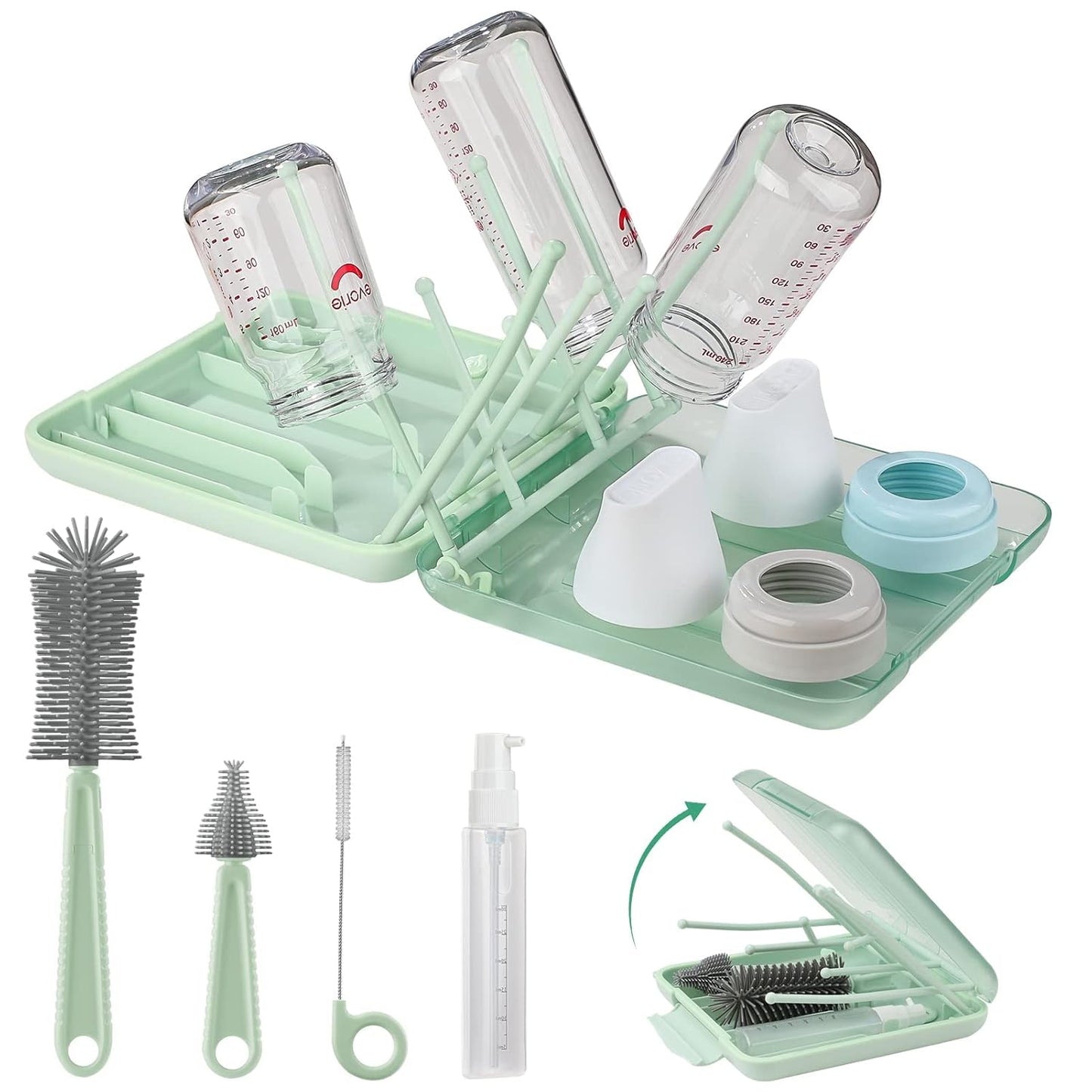 6-in-1 Bottle Cleaner Set: Easy Cleaning & Travel-friendly