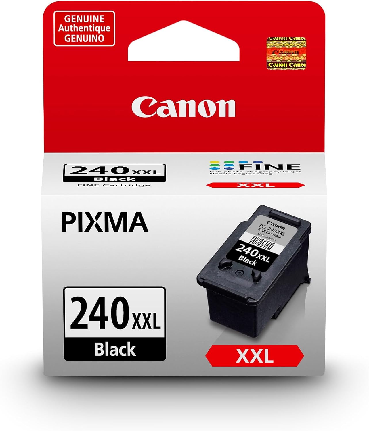 Canon PG-240 XXL Genuine Black Ink Cartridge for Crisp Prints