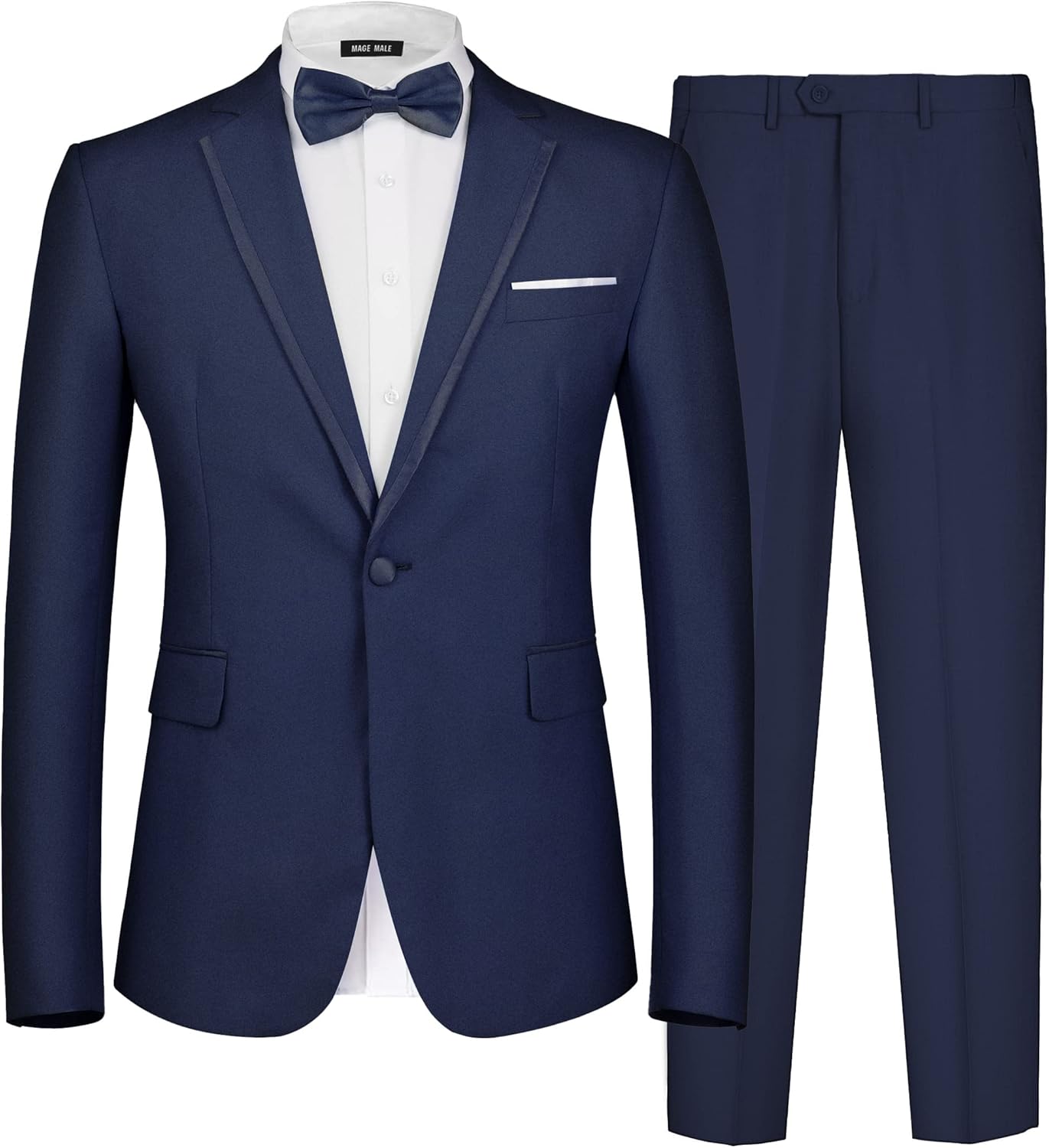 MAGE MALE Men's 2 Piece Suit Slim Fit Tuxedo for Any Occasion