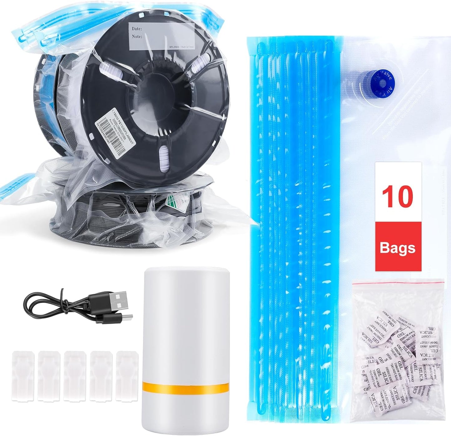 YixangDD 3D Printer Filament Storage Kit - Keep Filament Dry Easily!