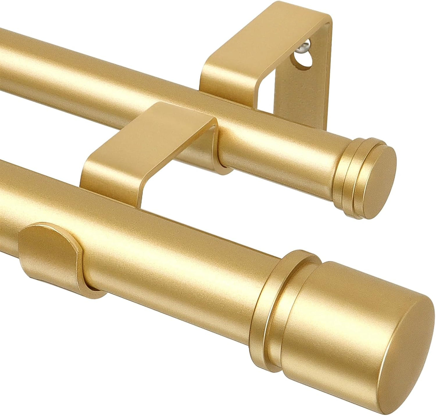 Double Curtain Rod 66 to 120 Inch for Heavy Duty Windows