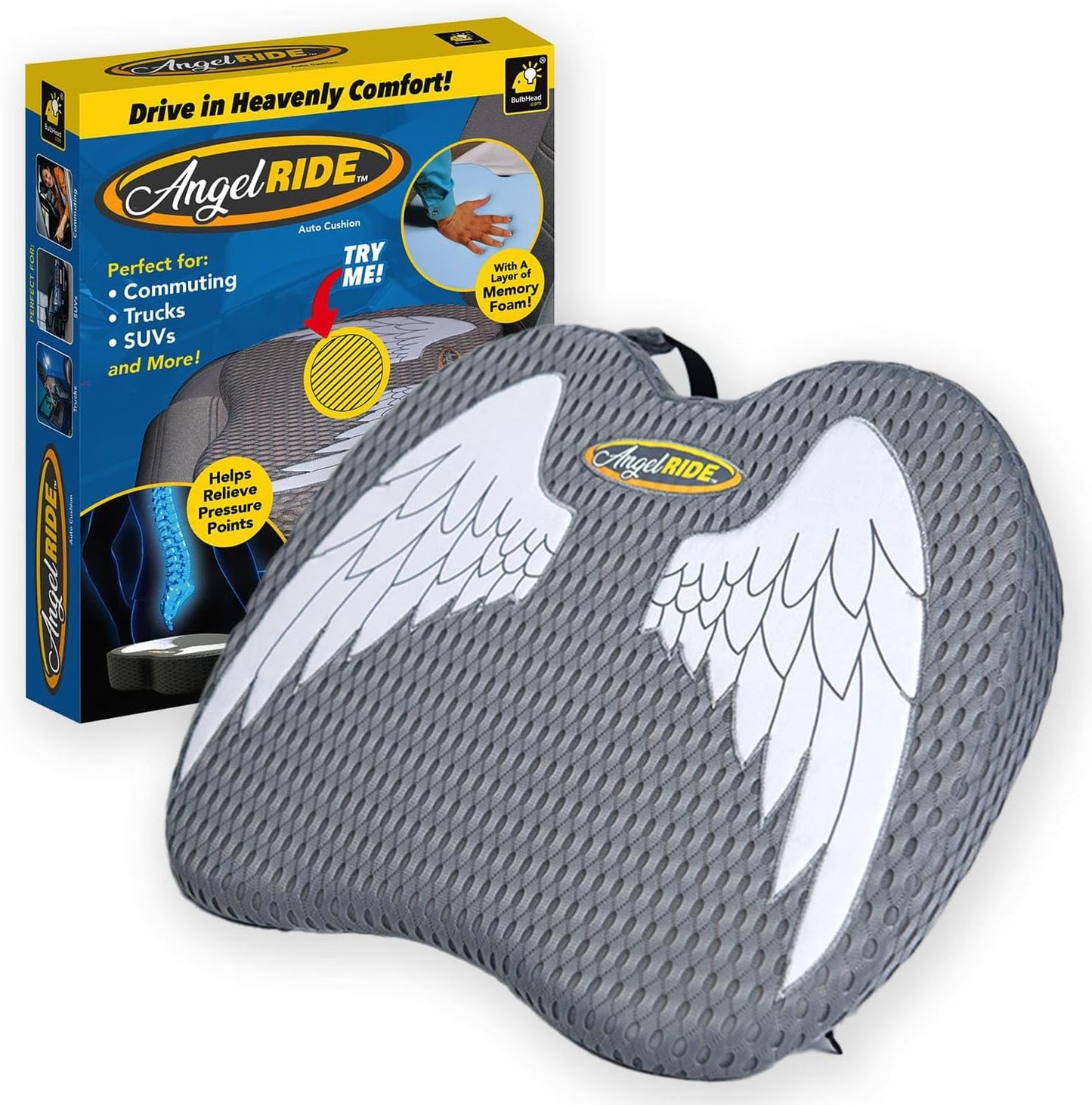 Auto Cushion with Memory Foam for Ultimate Driving Comfort