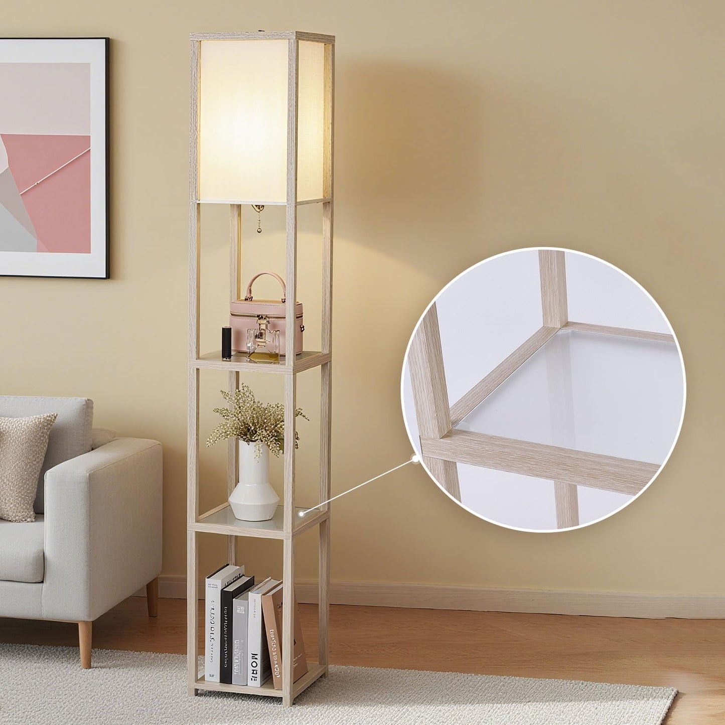 Modern Floor Lamp with Shelves for Stylish Home Lighting