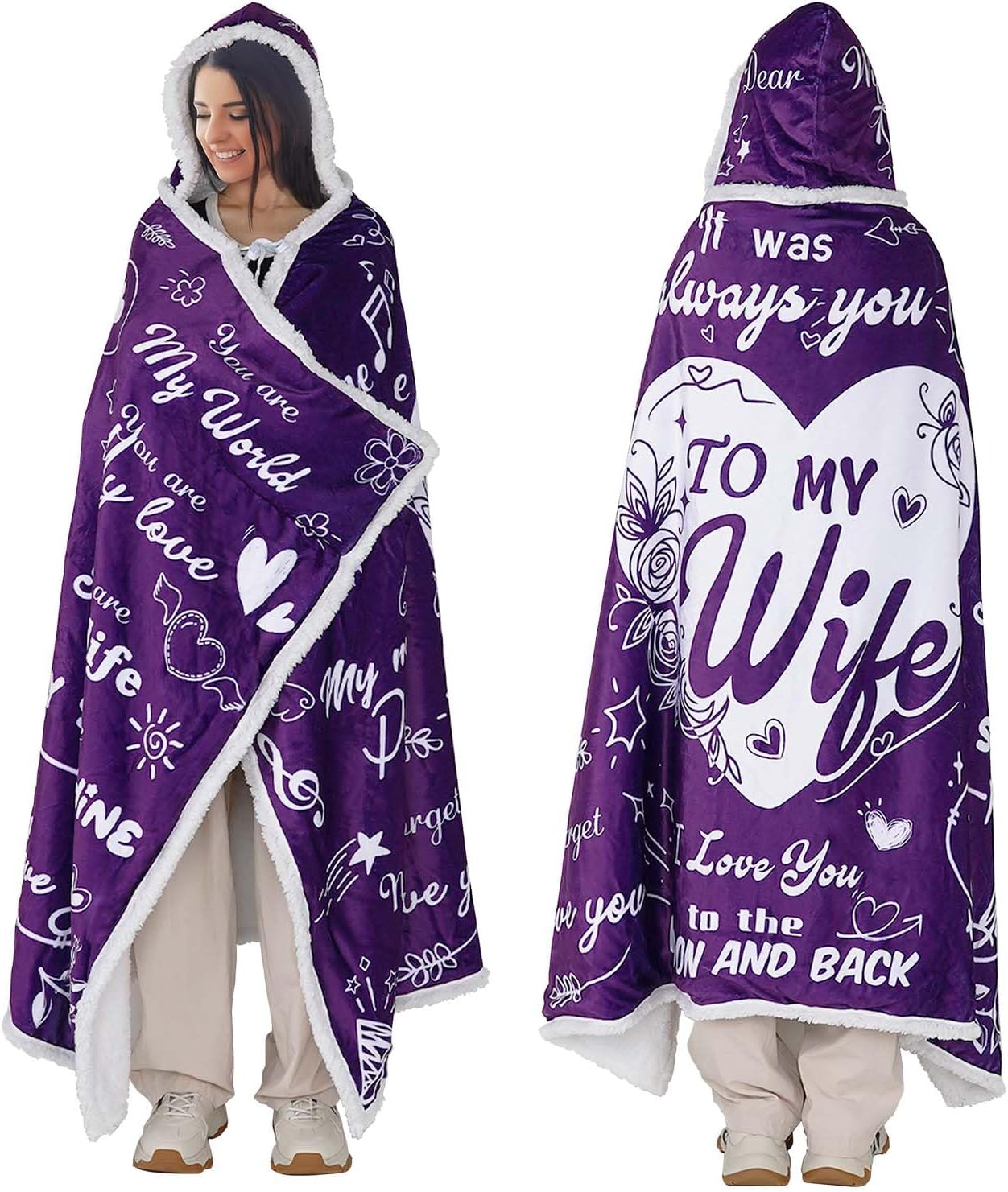 Cozy Sherpa Hoodie Blanket - Perfect Wife Gift! ~