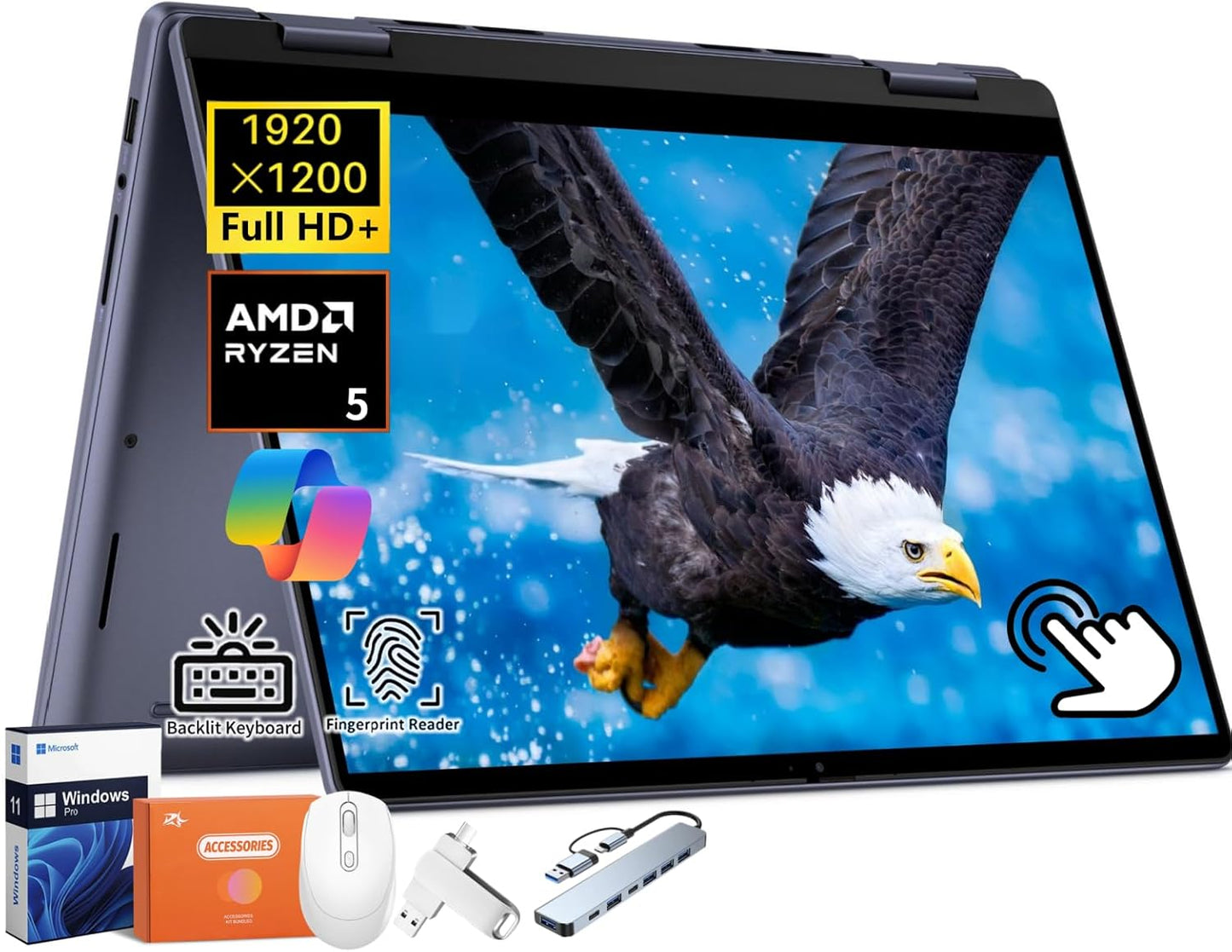 Dell Inspiron 14 2-in-1 Laptop with AMD Ryzen 5 and 4TB SSD