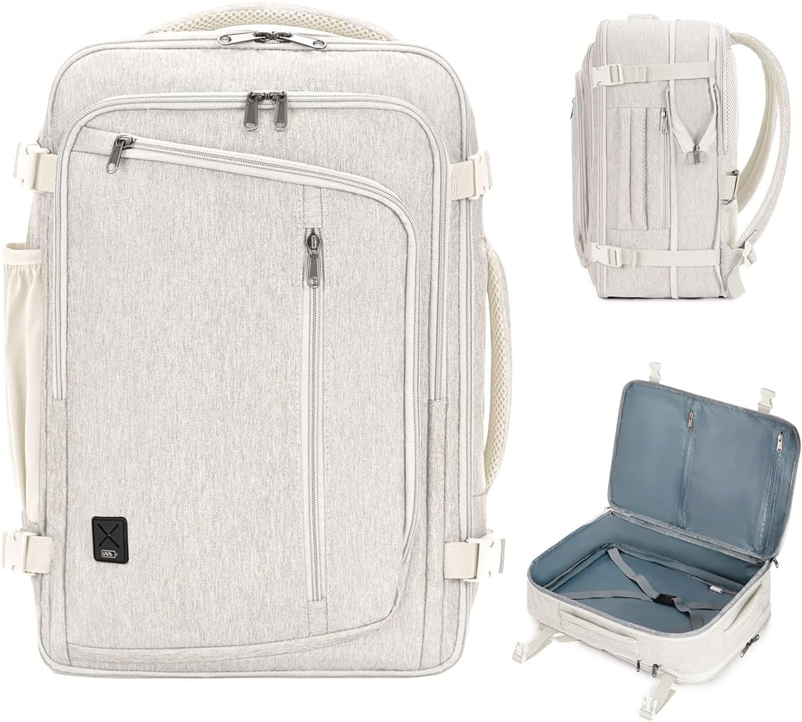 WANDF Expandable 17 Inch Laptop Travel Backpack for Easy Travel