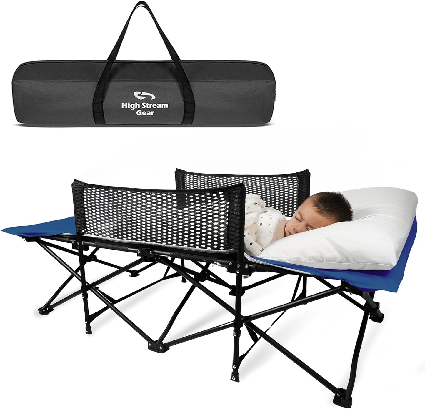 Toddler Cot Bed for Kids: Portable Folding Cot for Travel