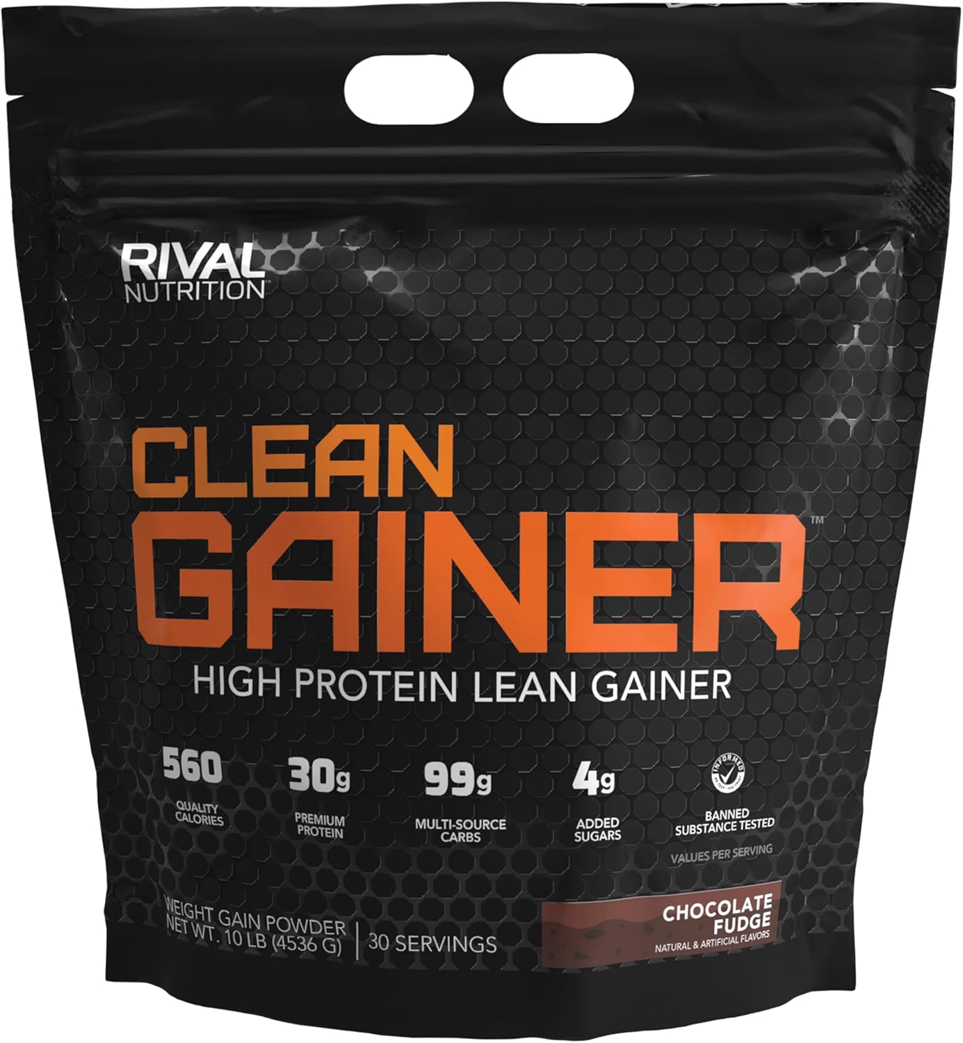 RIVAL NUTRITION Clean Gainer Chocolate Fudge for Lean Gains