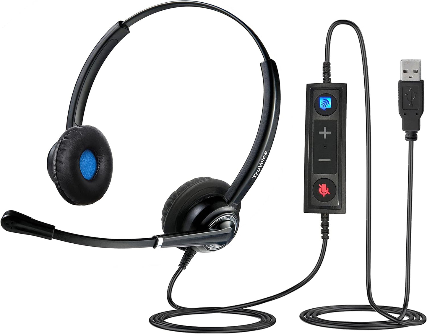 VoicePro 20 USB Headset with Noise Canceling Microphone for Calls