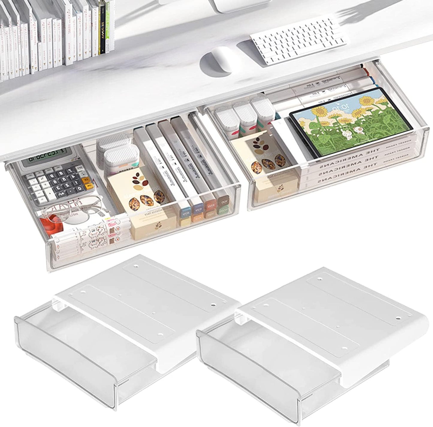 Maximize Workspace with 2 Pack Drawer Organizer