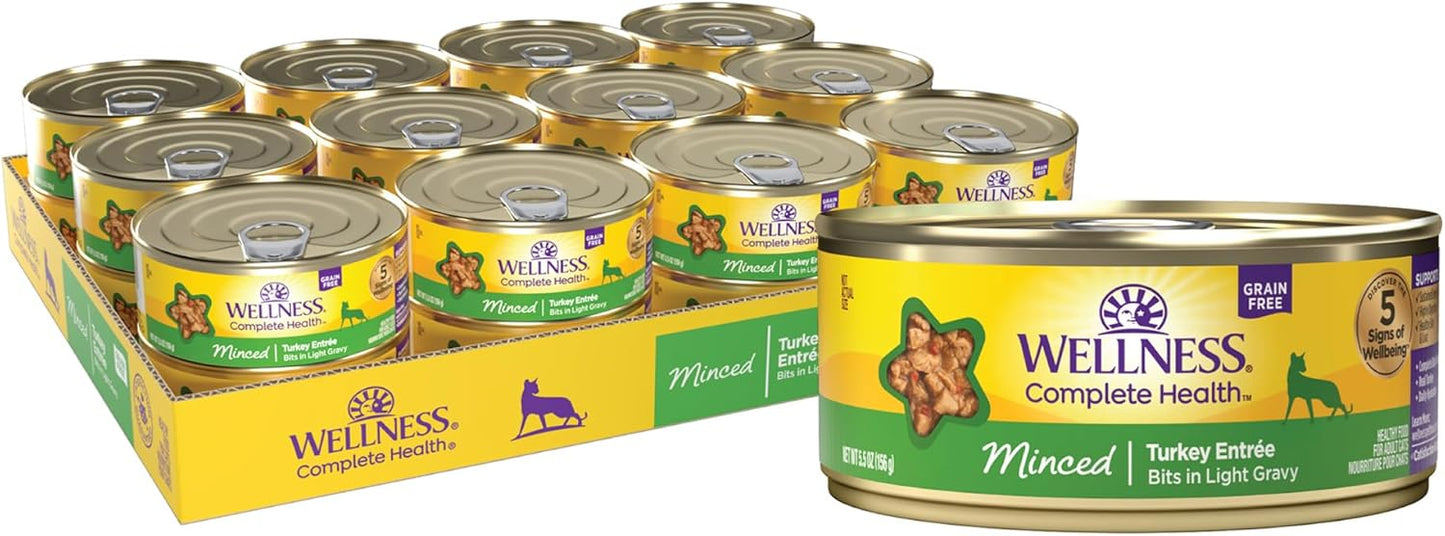 Wellness Complete Health Minced Turkey Wet Cat Food 24 Pack