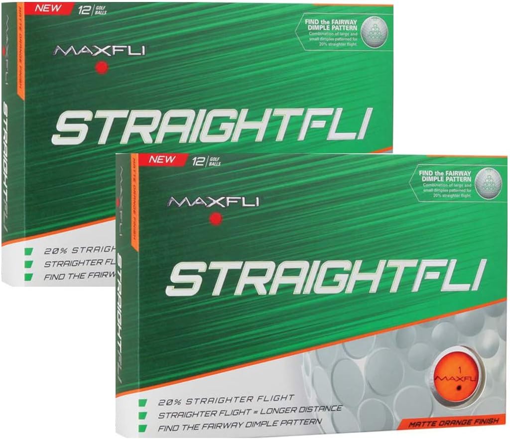 Maxfli StraightFli Golf Balls for Longer Straight Flight Distance