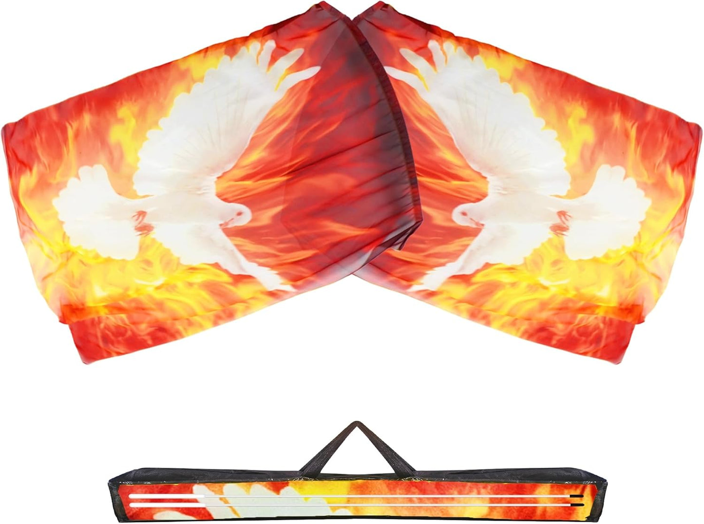54x45 Dove Worship Flags for Dance Church - Set of 2
