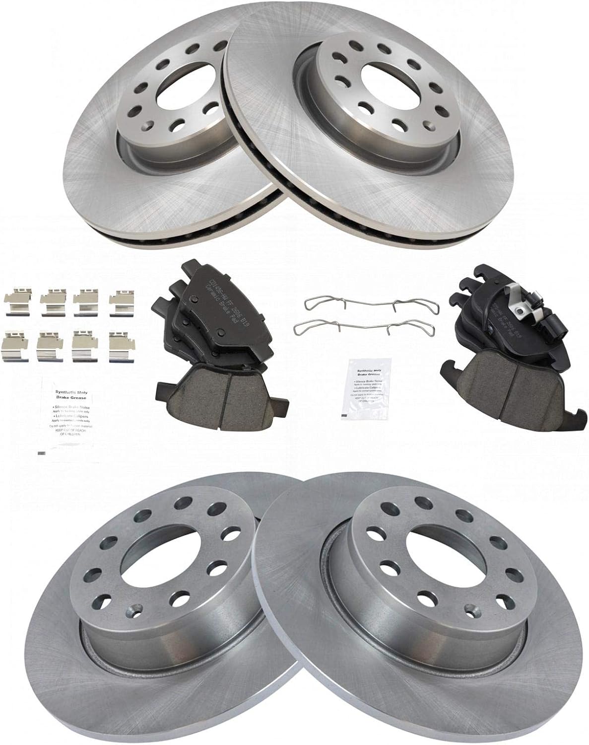 TRQ Brake Pad & Rotor Kit for 2012-2015 Volkswagen Passat