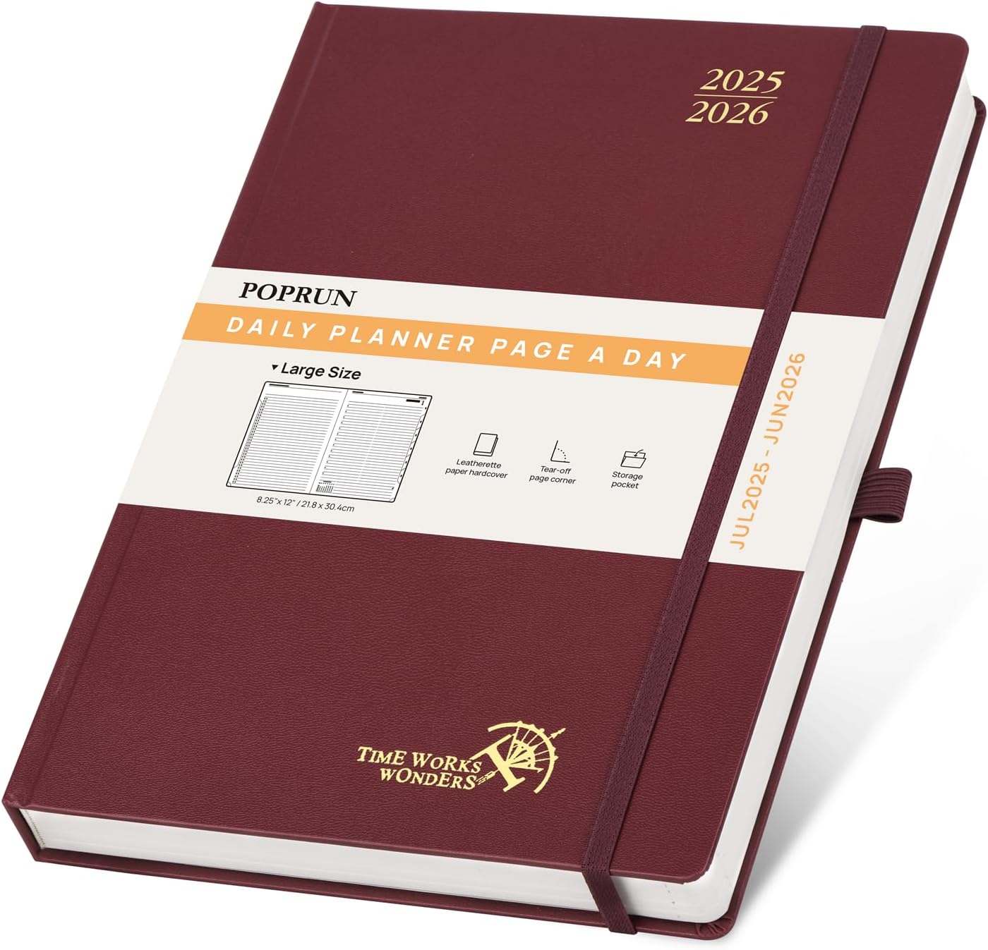 2025-2026 Daily Planner with One Page Per Day for Easy Scheduling