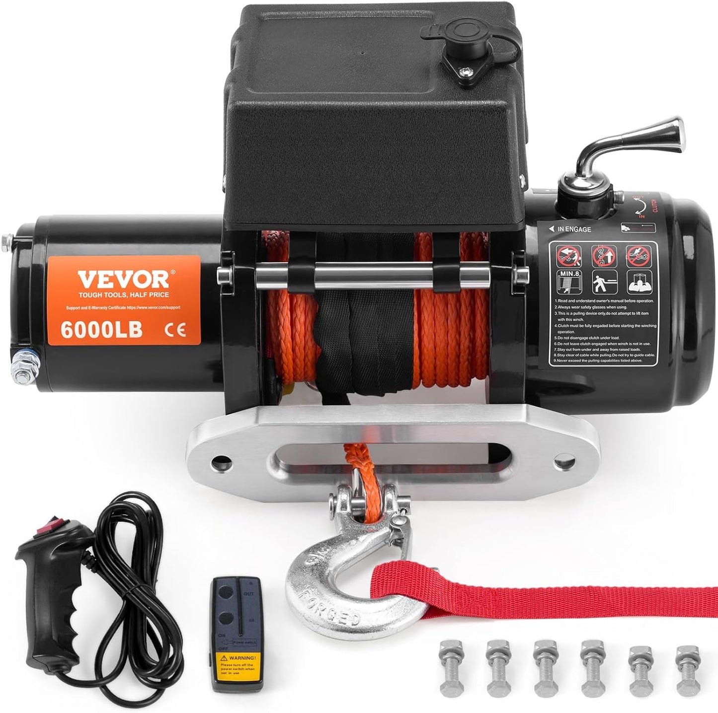 VEVOR Electric Winch for 6000 lb Truck Trailer Recovery Needs