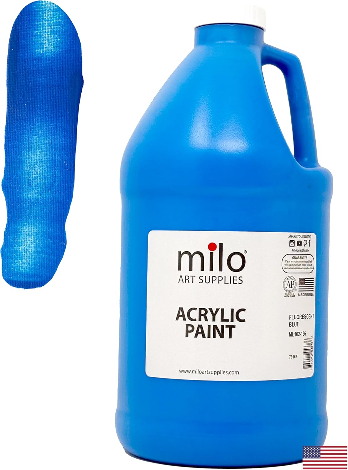 Milo Fluorescent Blue Neon Acrylic Paint for Vibrant Art Projects