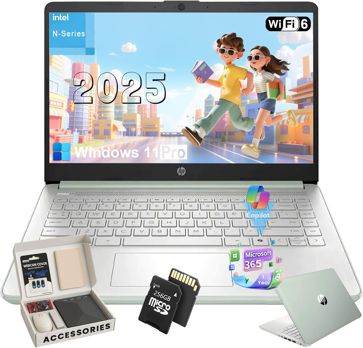 HP 2025 14in Everyday Laptop for Students and Business Use