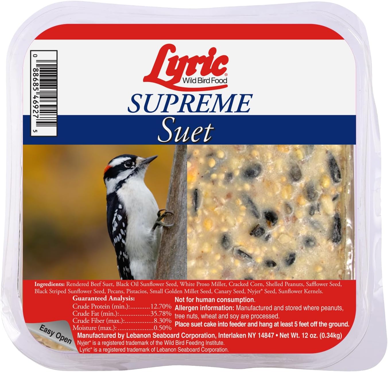 Lyric Supreme Wild Bird Seed Suet Cakes for All Birds 12 oz