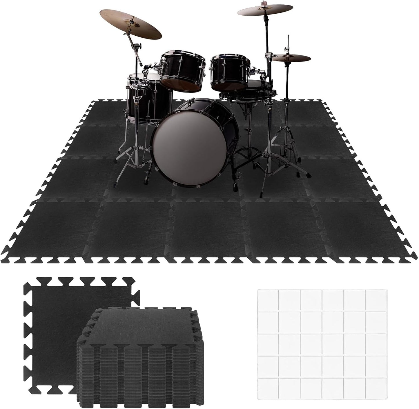 20 Pieces Sound Absorbing Interlocking Floor Mats for Noise Control