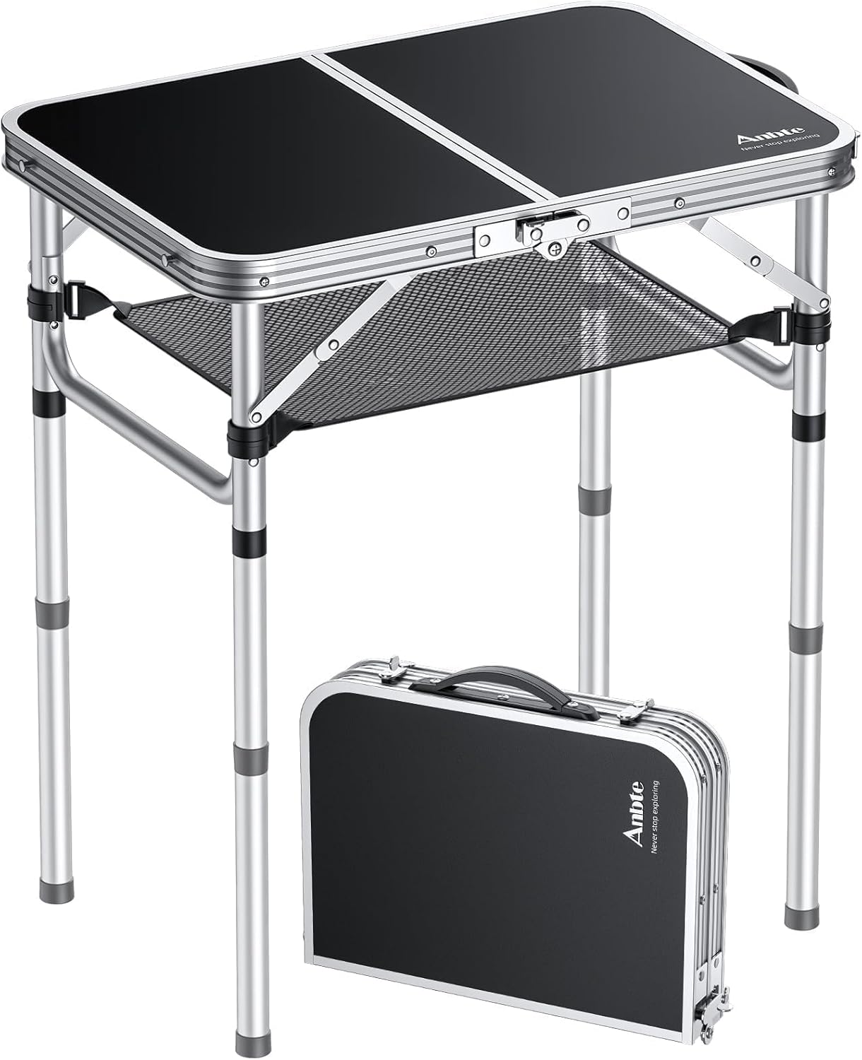 Portable Adjustable Camping Table, Lightweight & Waterproof - Anbte