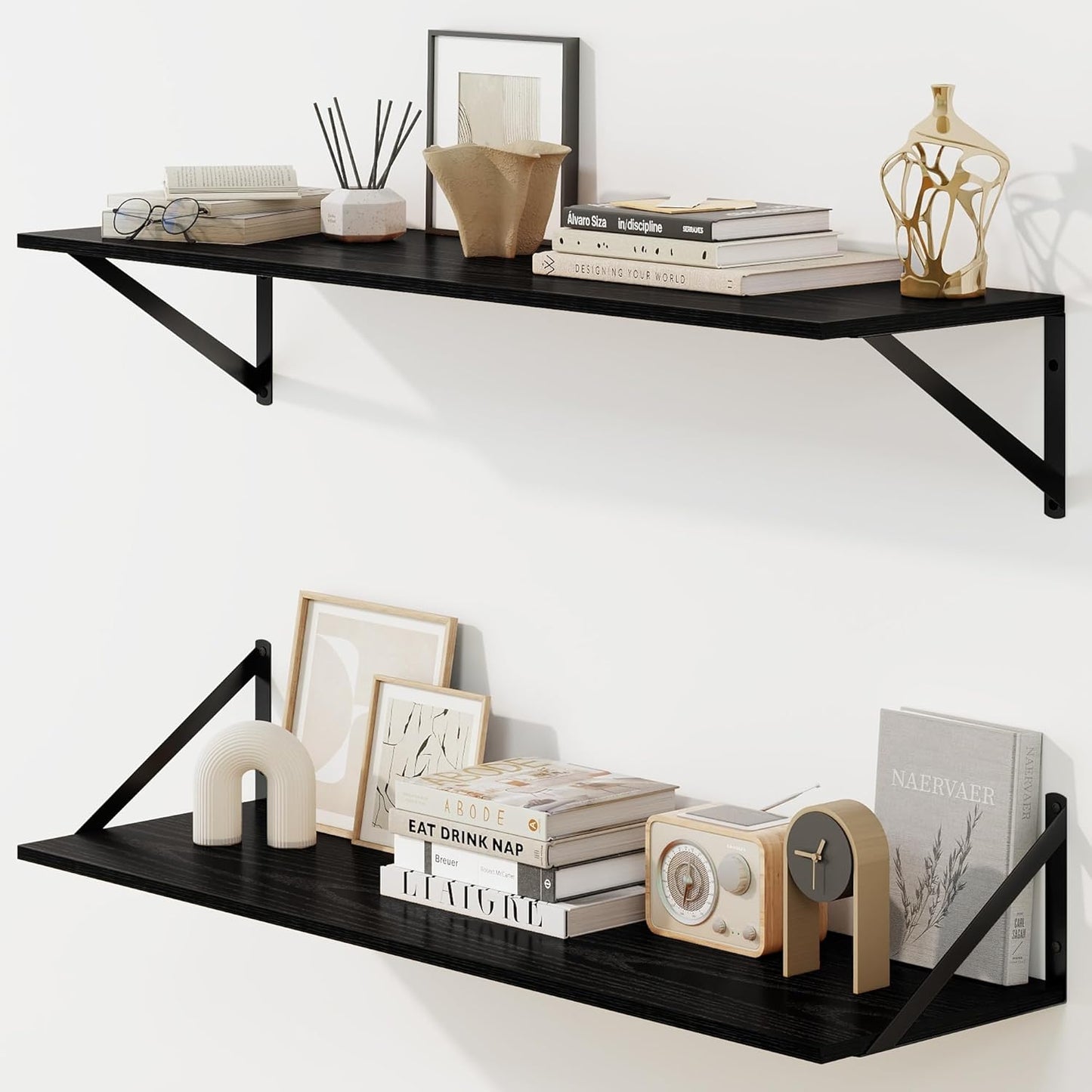 Fun Memories Deep Floating Shelves for Wall - Sturdy & Stylish