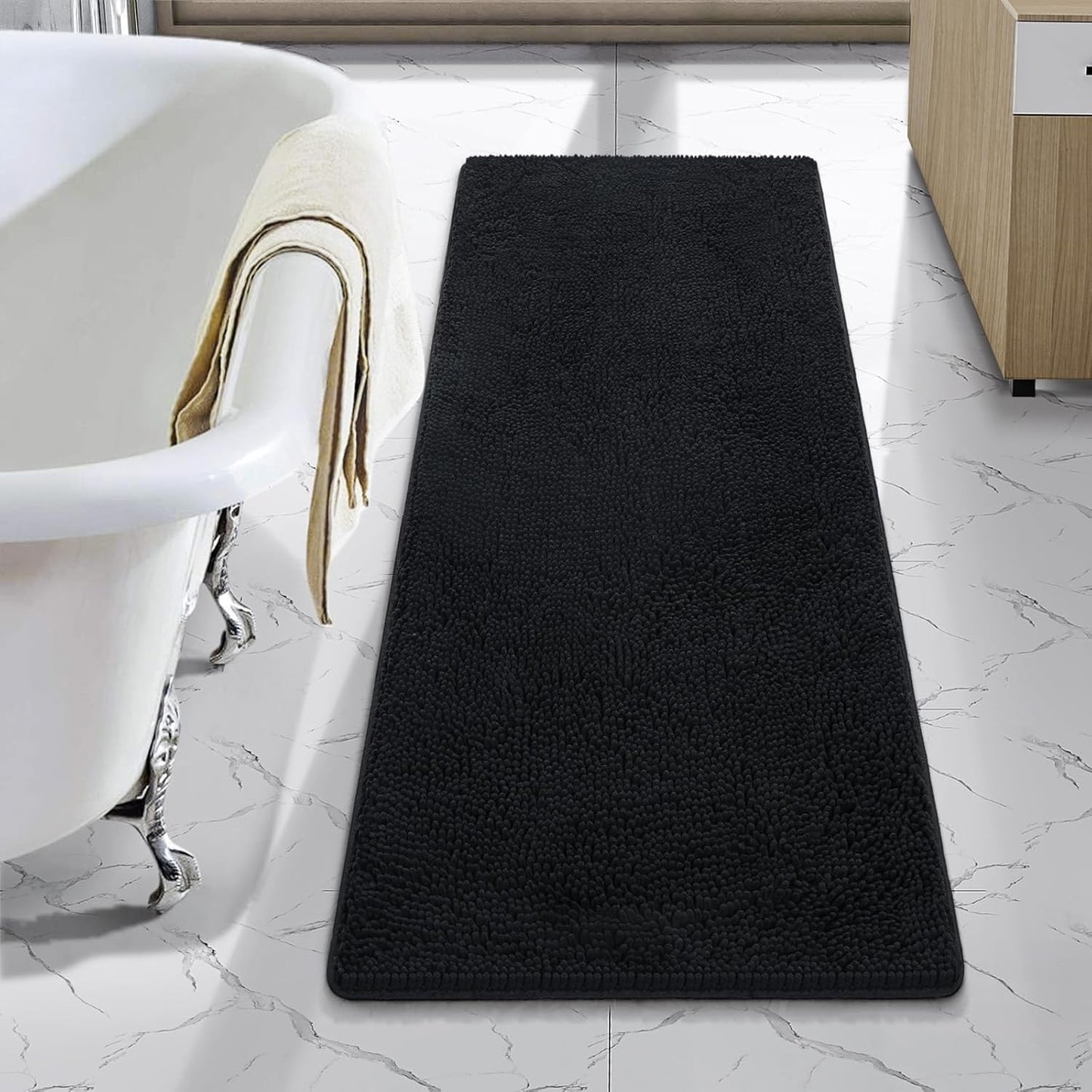 LOCHAS Luxury Bathroom Rug Shaggy Bath Mat for Comfort and Style
