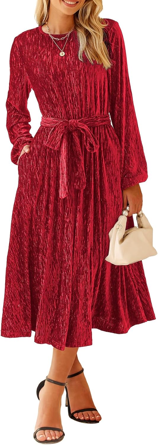 Happy Sailed Women's Velvet Dress for Elegant Spring Events