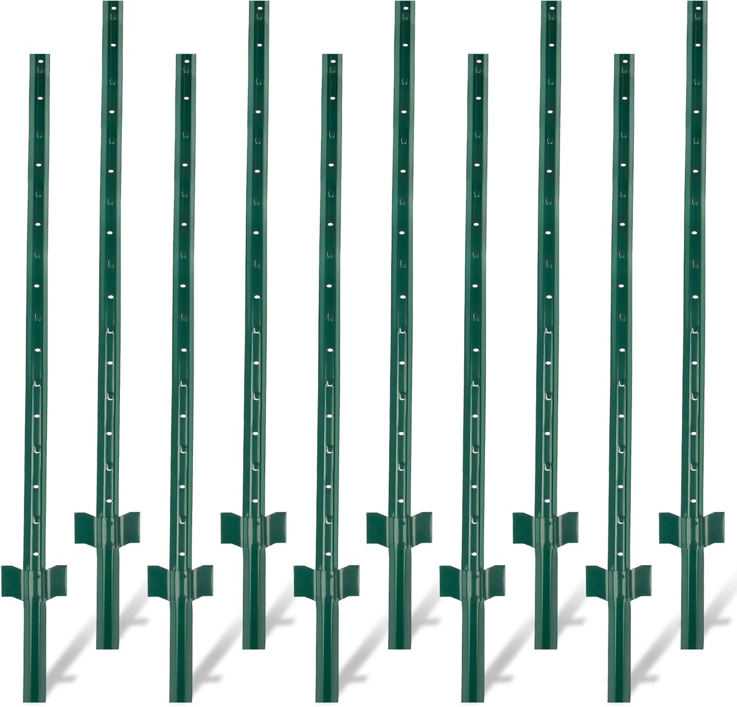5ft Heavy Duty Metal Fence Posts - Durable U-Channel Design
