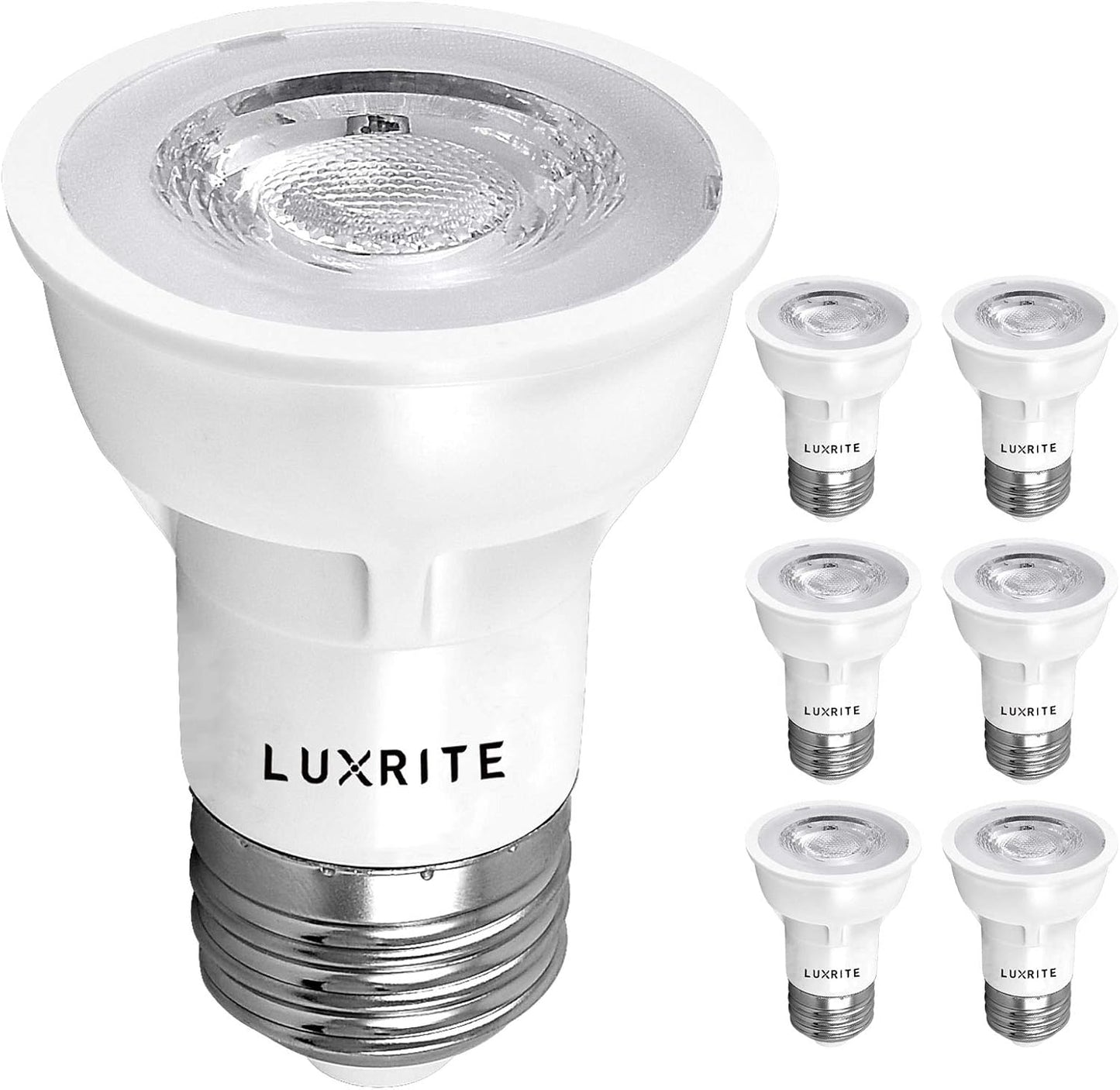 LUXRITE PAR16 LED Bulb - Dimmable Bright White Light 6 Pack