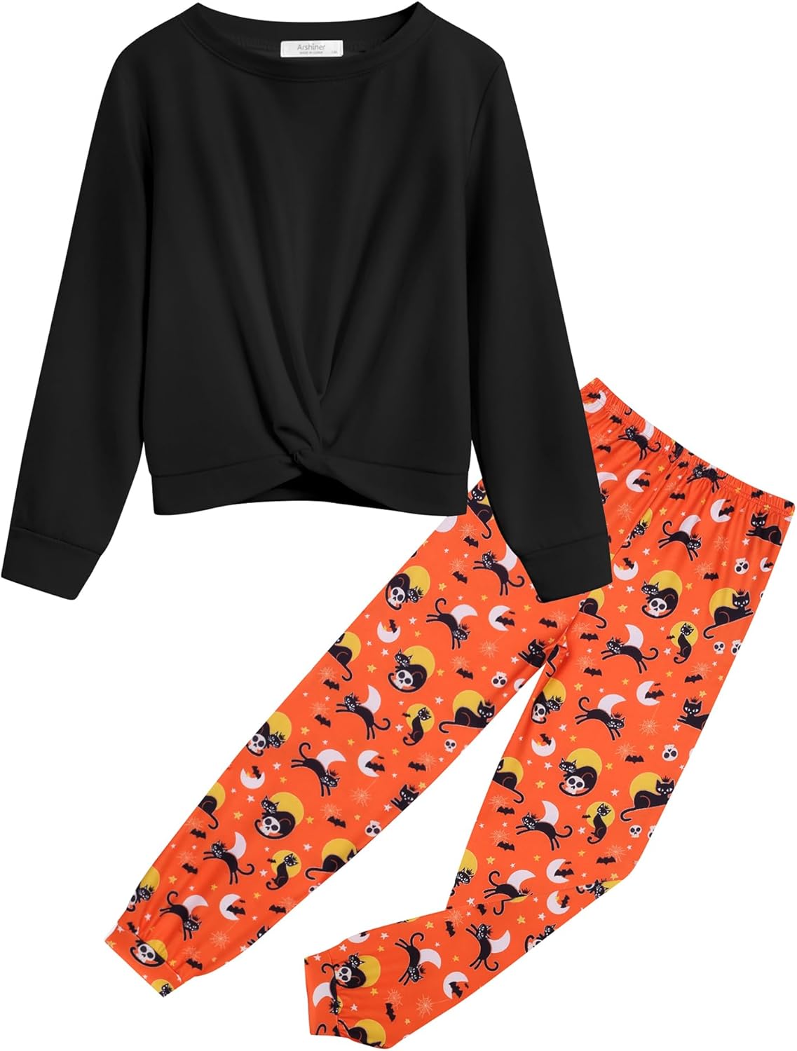 Arshiner Girls Twist Front Tracksuit for Stylish Comfort