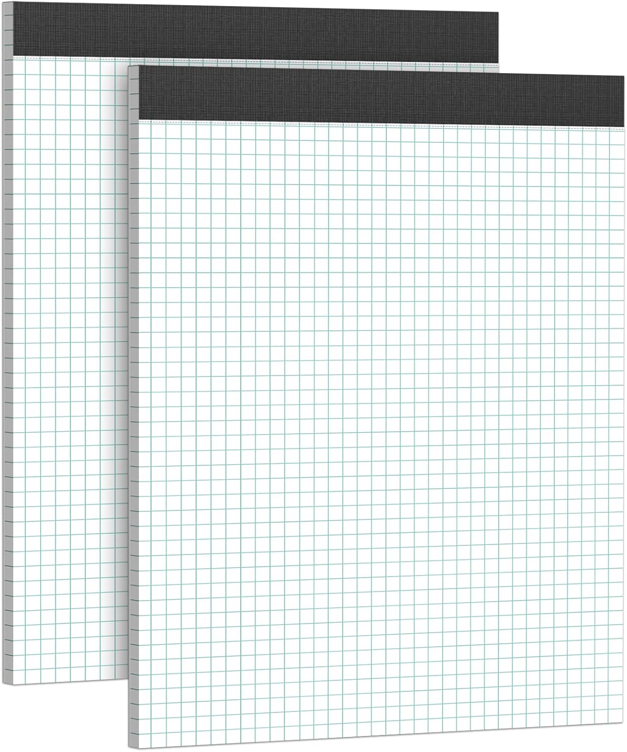 Quad Ruled Graph Paper Pad 8.5x11 - Easy-Tear Perforations, 2 Pack