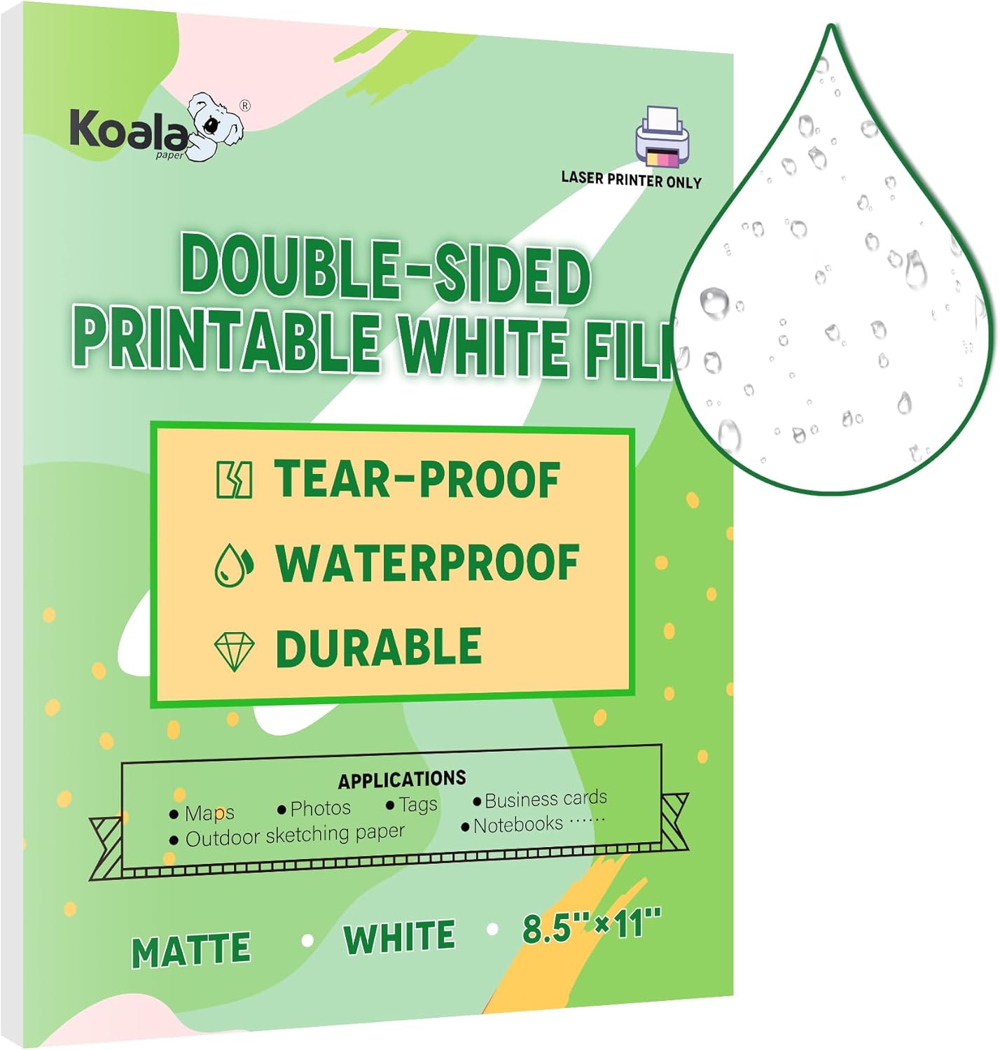 Waterproof Tearproof Koala Paper for Laser Printer