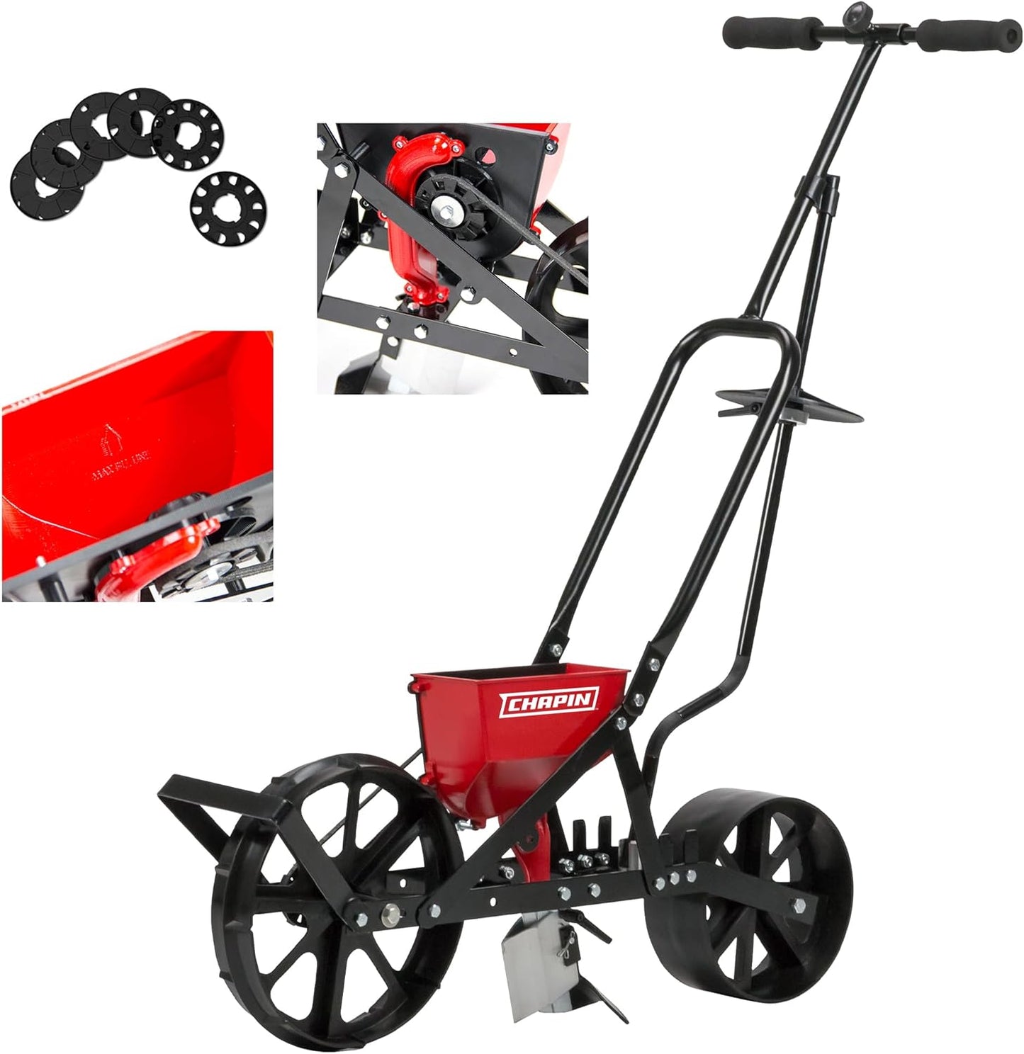Chapin Garden Seeder with 6 Seed Plates for Easy Planting