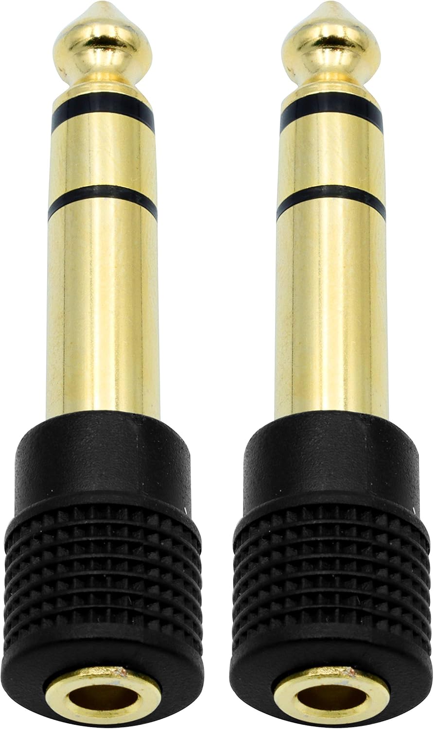 Chadou Gold Plated Stereo Audio Adapter, 2-Pack