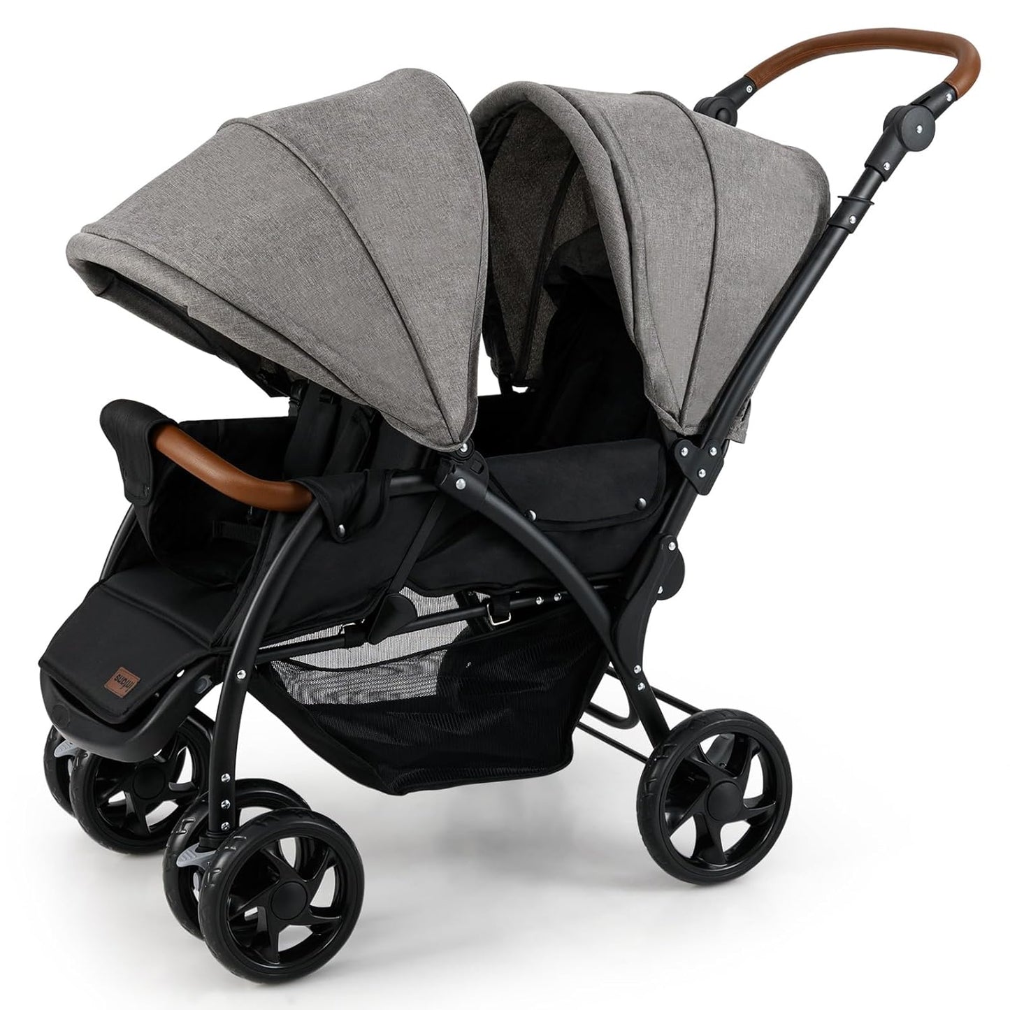 INFANS Double Stroller for Infants and Toddlers, Compact Design
