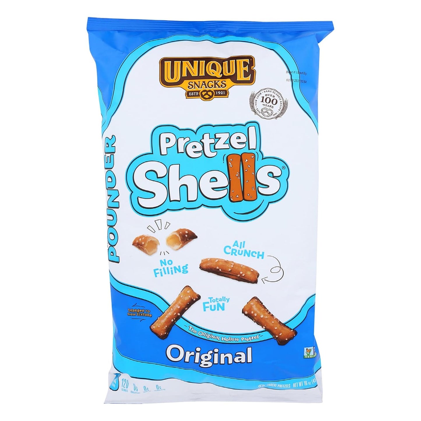 Unique Snacks Original Pretzel Shells - Delicious Vegan Snack