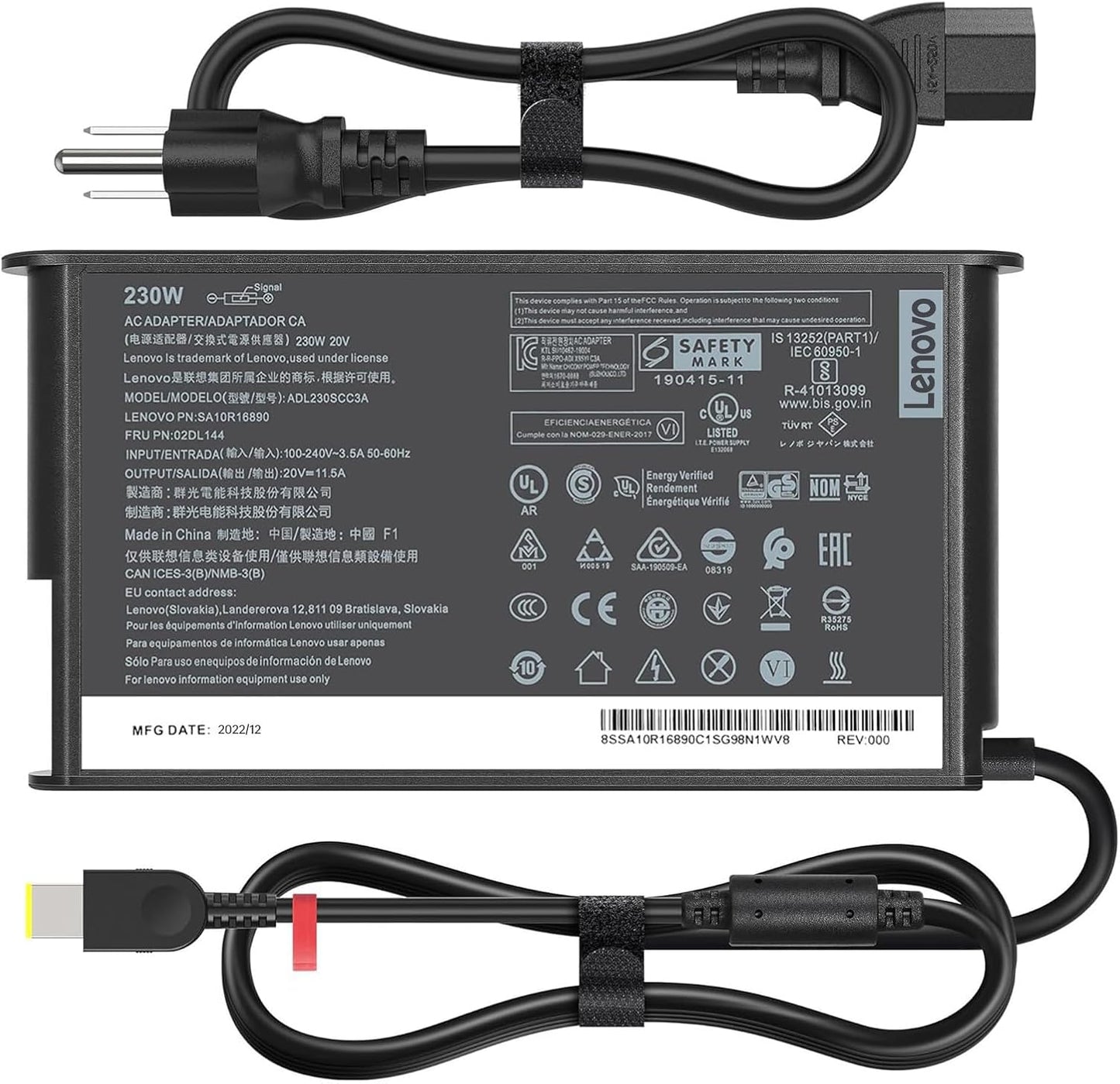 Powerful 230W Charger for Lenovo Legion & Thinkpad