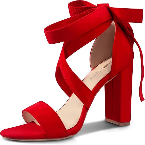 Strappy Heels for Women - Chunky High Heeled Sandals for Style