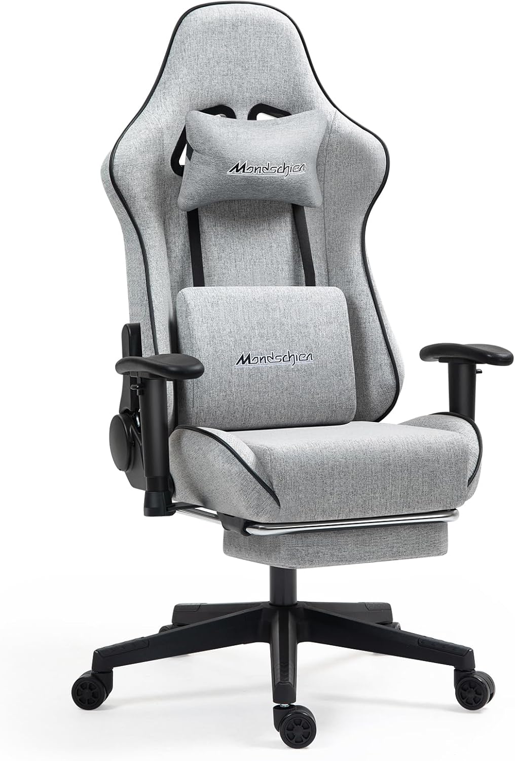 Ergonomic Gaming Chair with Massage Function - Mondschein Grey