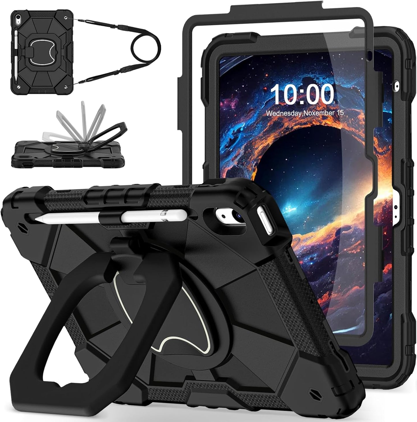 WESOROL iPad Case 11th/10th Gen with Rotating Stand & Protection