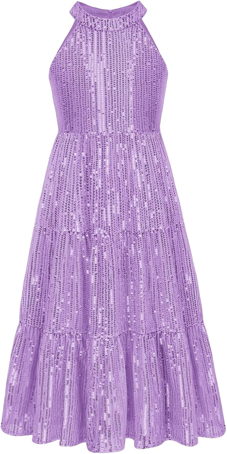 Elegant Girls Sequin Dress for Parties and Special Occasions