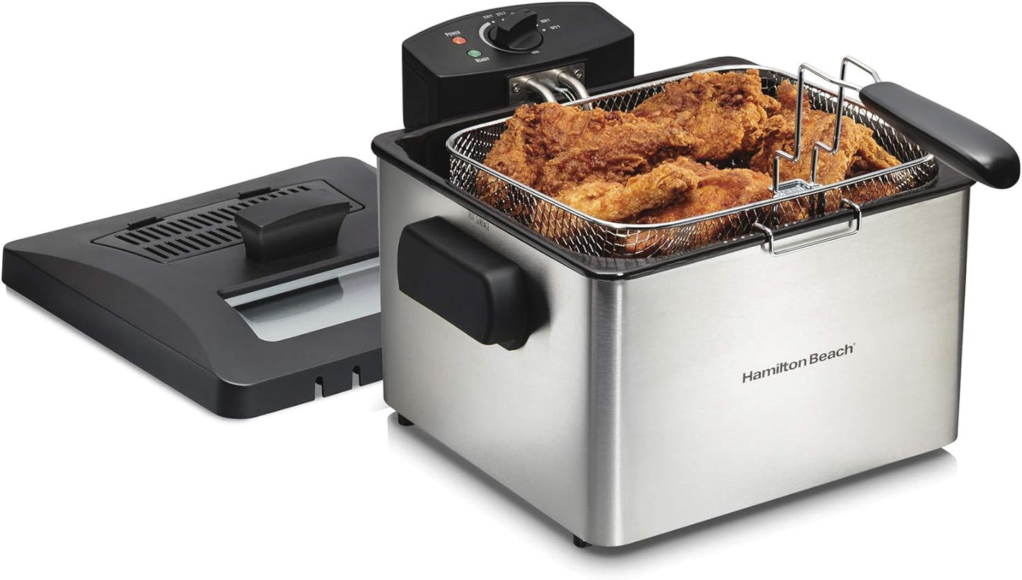 Hamilton Beach Professional Style Electric Deep Fryer for Home