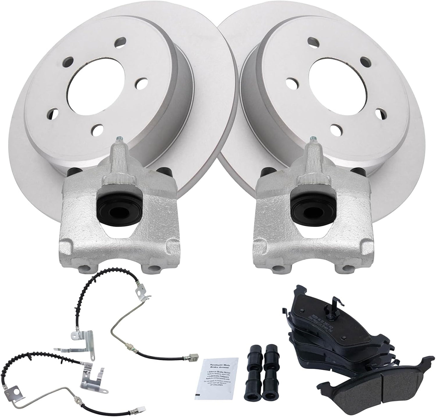 TRQ Rear Brake Pad & Rotor Kit for 2014 Kia Sorento Vehicles
