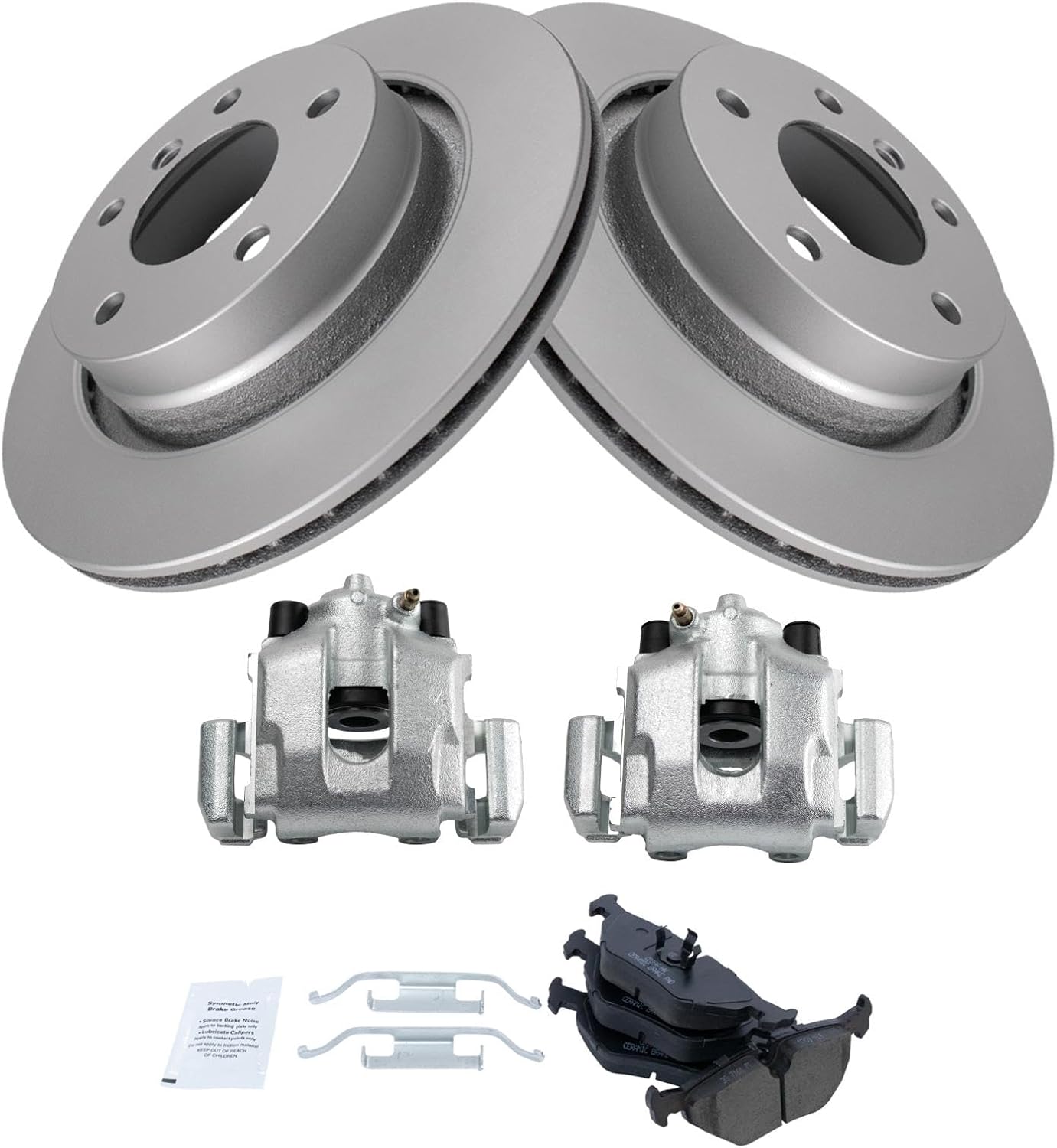 TRQ Rear Brake Pad & Rotor Kit for 2000 BMW 323Ci & 328i