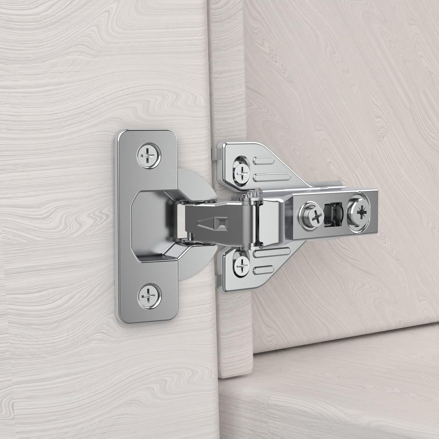 20 Pack Half Overlay 3D Soft Close Concealed Hinges for Doors