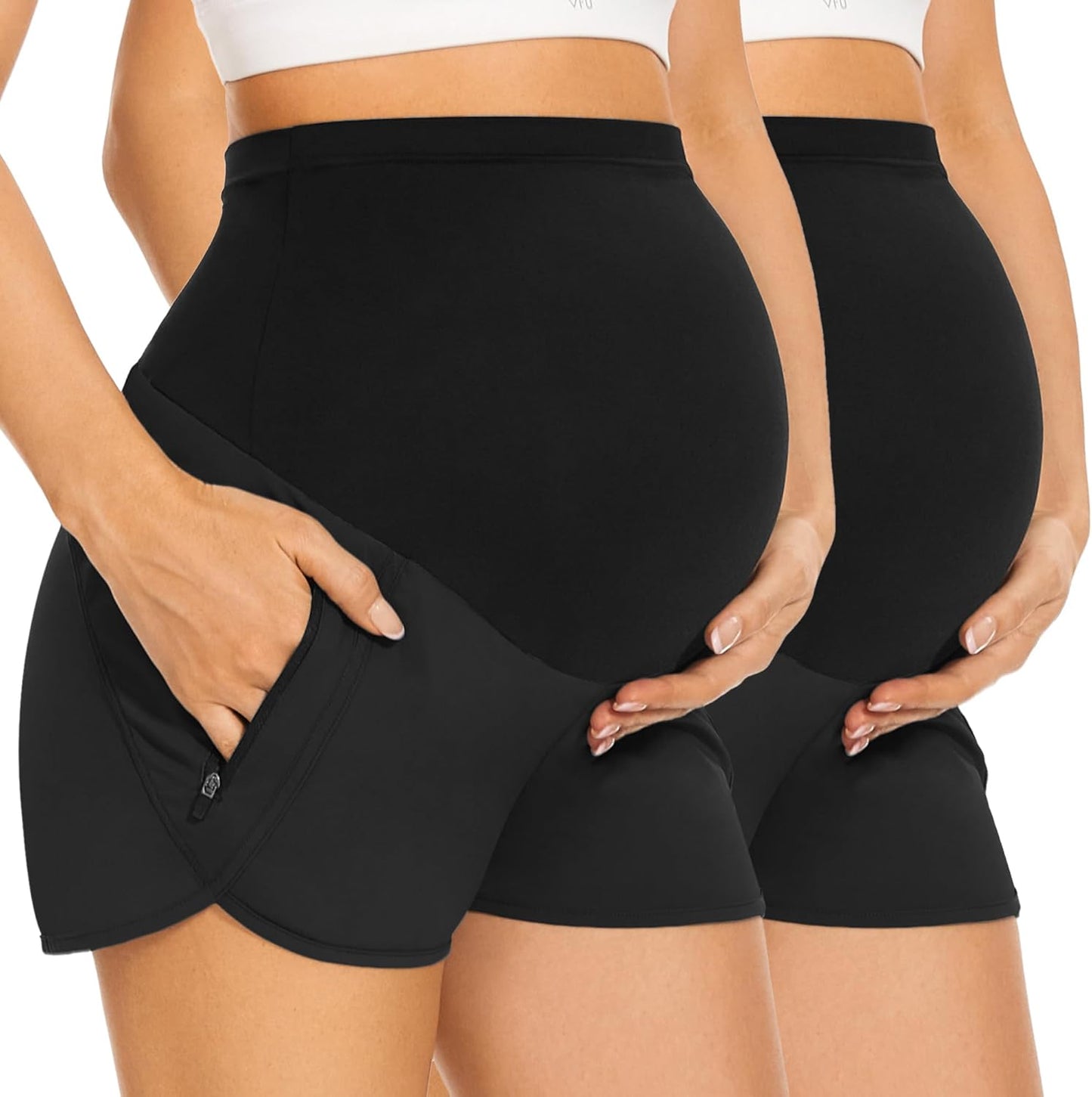 PACBREEZE Women's Maternity Shorts for Active Moms