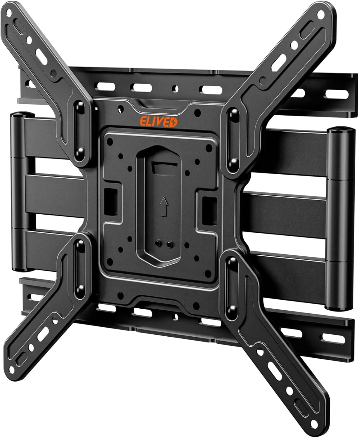 ELIVED Ultra Slim Full Motion TV Wall Mount - Max VESA 400x400mm, Swivel & Tilt, Holds up to 88 lbs!