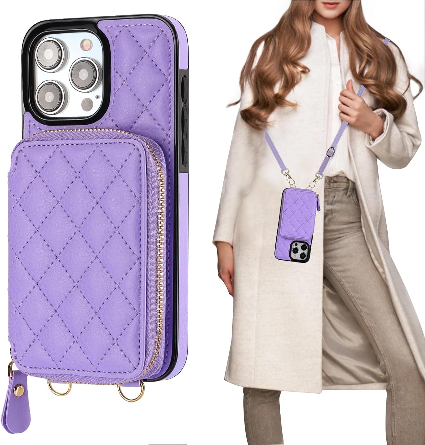 Bocasal Crossbody Wallet Case for iPhone 15 Pro Max - Stylish & Secure